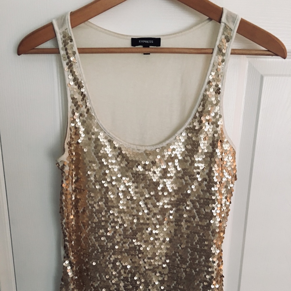 Sequined tank top